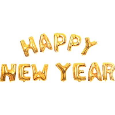 Foliový nápis zlatý HAPPY NEW YEAR