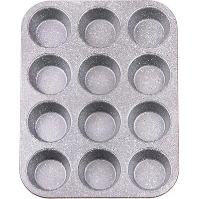 VOLTZ Форма за мъфини Voltz V51223RC, 12 мъфина, Мраморно покритие, Червен (55551223RC)