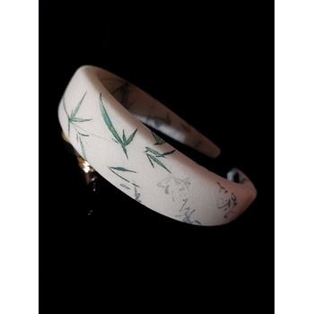 Radi handmade Елегантна диадема със десен на зелени тревички (805)