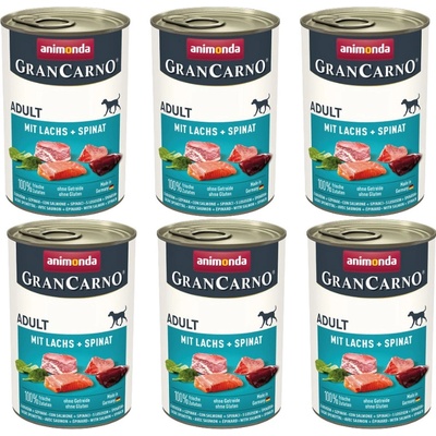 Animonda Gran Carno Adult losos & špenát 6 x 400 g