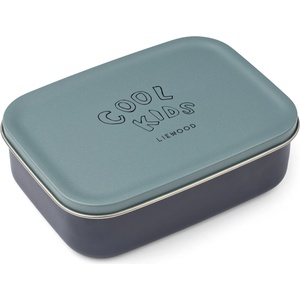 LIEWOOD Детски контейнер за храна Liewood Kid's Nina Stainless Steel Lunchbox Food storage - Cool Kids / Dusty Peppermint - размер One Size (532-3720-0111)