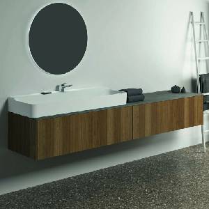 Ideal Standard Стенен шкаф Ideal Standard Atelier Conca, цвят тъмно орехово покритие, 2 чекмеджета, 240 см (T4333Y5)