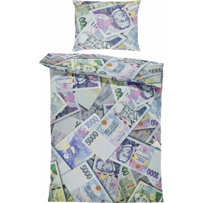 Impar Obliečky Peniaze 140x200 70x90
