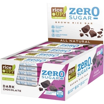 Image 1 of RiceUP! Brown Rice Bar Zero Sugar [20 x 18 грама] Тъмен шоколад