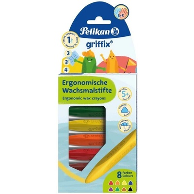 Pelikán Voskové pastelky Griffix 8ks – Zboží Mobilmania