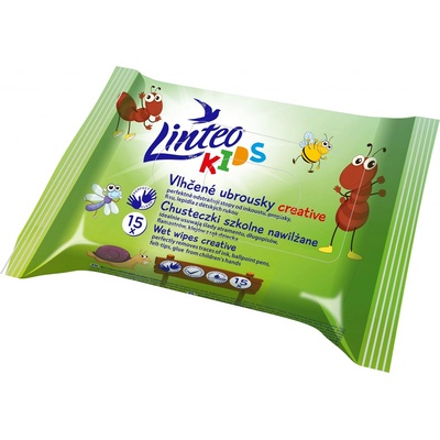 Linteo Kids školské vlhčené utierky 1 vrstvové 15 ks
