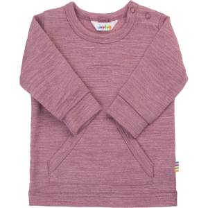 Joha Детски вълнен пуловер Joha Kid's Blouse L/S with Belly Pockets Merino jumper - Bordeaux - размер 80 (704-6192-0113)