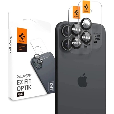 Spigen iPhone 16 SPIGEN OPTIK PRO защитно стъкло за камера 2бр. 9H, само за обектива, ЧЕРНО AGL07921 (AGL07921)