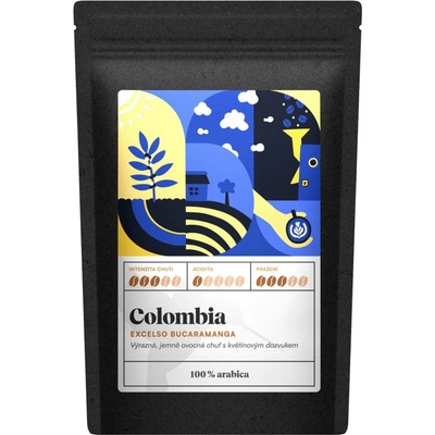 Kafčo čajda Colombia Excelso Bucaramanga káva French press velmi hrubá 0,5 kg