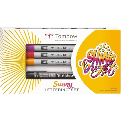 Tombow Marker на алкохол ABT PRO Комплект за слънчево надписване (5) (LS-ABTP)