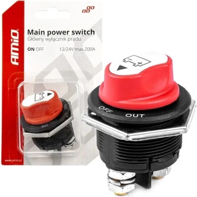 AMIO Hlavný vypínač autobatérie 12/24V max. 200A