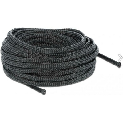 Delock 18848 18848, ochranný oplet polyester, 3 do 9 mm, čierna, 1 ks