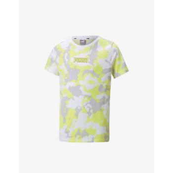 PUMA Alpha All Over Print Tee White/Yellow