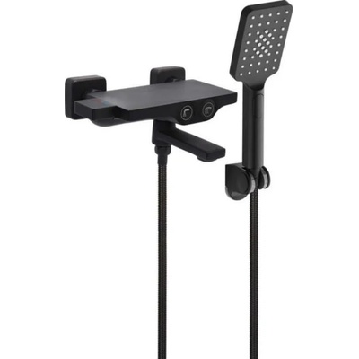 TOYA Термостатен смесител за душ / вана със слушалка fala noir 2 (euro 75888)