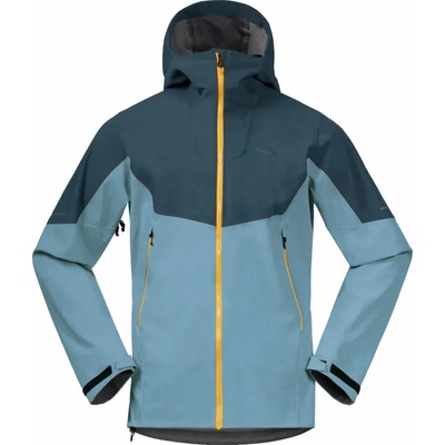 Bergans Senja Hybrid Softshell Jacket Smoke Blue/Orion Blue/Light Golden Yellow S Ски яке (8704-25300-S)