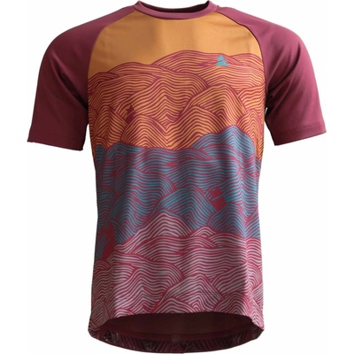 Zimtstern Мъжка фланелка с къс ръкав за колоездене Zimtstern Braapz Shirt S/S Cycling jersey - Windsor Wine (056-3174-0313)