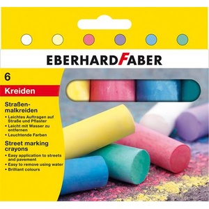 Eberhard Faber Асфалтова креда, с форма на цилиндър, eberhard faber, 6 различни цвята 526506 (526506)