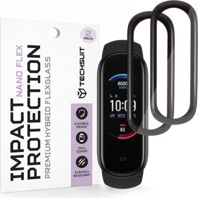 Techsuit Протектор за Amazfit Band 5 - Nano Flex (2 pack) - Techsuit - Черен