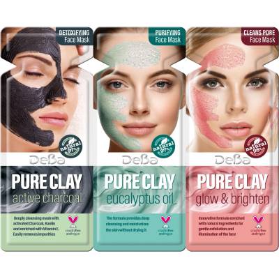 Deva Комплект маски за лице Pure Clay Mix, 3 x 7 ml