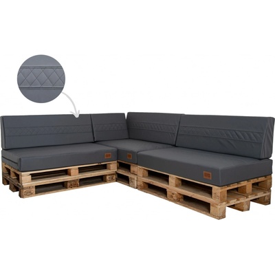 Golden Garden GG16 sivá 3ks 120/80/15 + 3ks x 120cm/40cm/20/10cm ekokoža