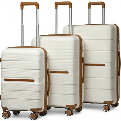 British Traveller sada kufrov Diamant biela 35l 65l 100l