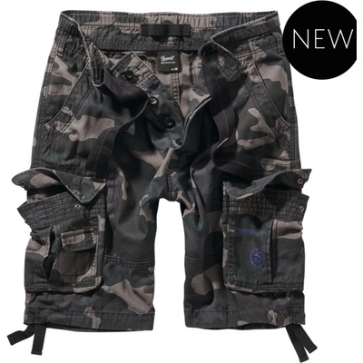 Brandit pánske cargo šortky SAVAGE RIPSTOP M90 dark camo čierny maskáč tmavý maskáč