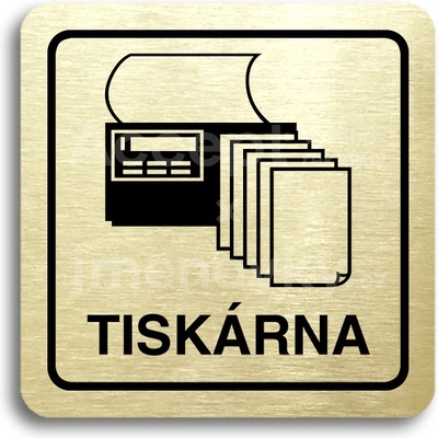 ACCEPT Piktogram tiskárna - zlatá tabulka - černý tisk