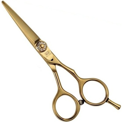 PRO FEEL JAPAN EB-55 GOLD profesionálne kadernícke nožnice 5,5' ergonomický tvar