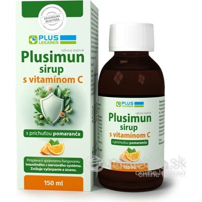 Plus Lekáreň Plusimun sirup s vitamínom C pomaranč 150 ml