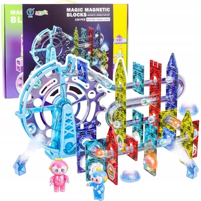 LEAN Toys Guličková Dráha Svietiace 120 ks