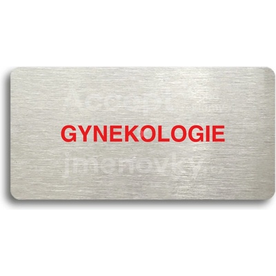 ACCEPT Piktogram GYNEKOLOGIE - stříbrná tabulka - barevný tisk bez rámečku