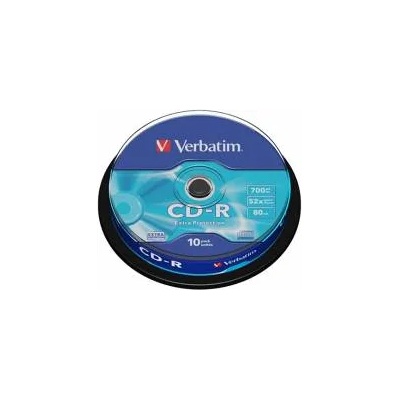 Verbatim CD-R, 700 MB, 52x, със защитно покритие, 10 броя в шпиндел, office1_2065100060