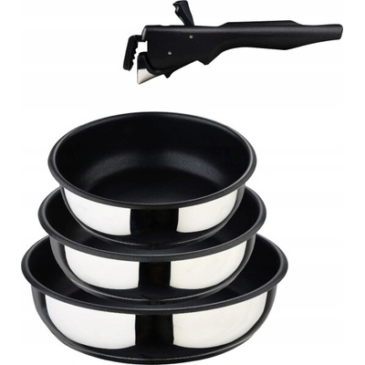Bergner Sada panvíc nerez s nepriľnavým povrchom Click&Cook 3 ks 18, 20, 24