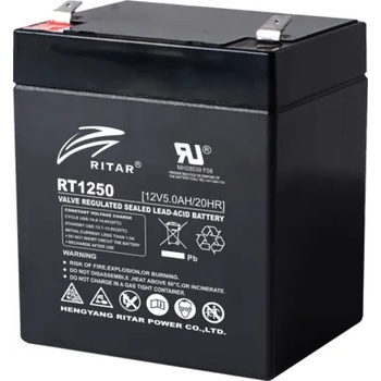 Ritar Power Оловна Батерия (RT1250) AGM 12V / 5Ah - 90 / 70 / 101mm терминал 2 RITAR (RITAR-RT1250)