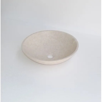 Inter Ceramic Мивка за баня ICL 4011S, монтаж върху плот, камък, пясъчен, 40x40x12см (4011S)