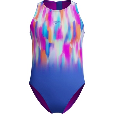 Speedo Girls Printed Hydrasuit - cobalt pop
