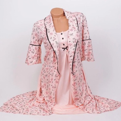 Бебешко розов комплект за бременни на цветя и клонки