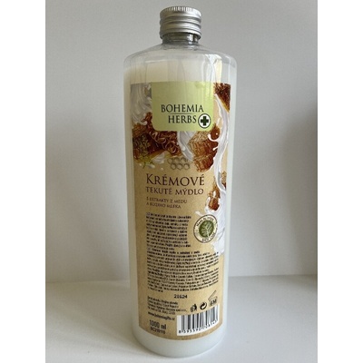 Bohemia Herbs Mléko a med tekuté mýdlo náhradní náplň 1000 ml