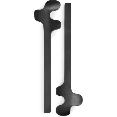 Born in Sweden Лъжици за салати Leaf матирана неръждаема стомана черни 2 бр (7340348)