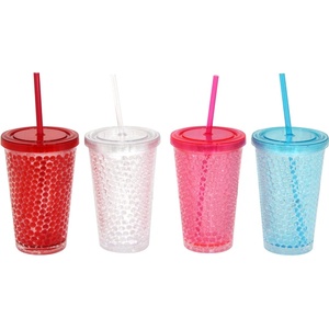 Horecano CN-Акрилна чаша със сламка 500ml. ДЕКОР 1 (C051) (0193680)