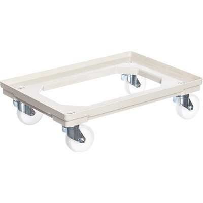 PK Group Vozík pod přepravky 4 otočná polyamidová kolečka 100 mm Barvy: Béžová