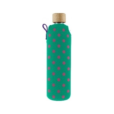 Drink it Sklenená s neoprénovým obalom Bublinka 350ml