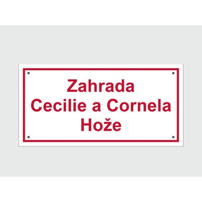 Smaltovaná uliční tabule s názvem ulice (brněnská norma) Alerion