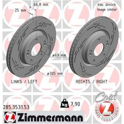 Brzdový kotouč ZIMMERMANN 285.3531.53 (285353153)