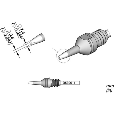 JBC D530011 – tryska pro čištění plošek Ø 0,6 mm HT S2