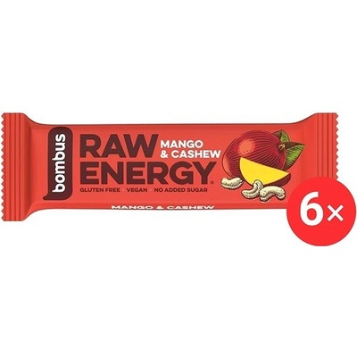 Bombus Raw Energy Mango&Cashew 6 x 50 g