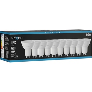 Mexen Nova 10x LED крушка GU10, 10W, Неутрална - 4000K, 1055 lm - L108-GU10-1040-01x10 (L108-GU10-1040-01x10)