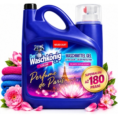 Waschkonig Color prací gel barevných tkanin Perfume de Paris 5,4 l