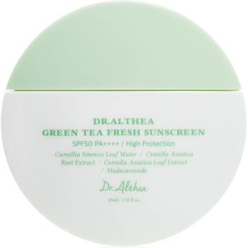 Dr. Althea Green Tea Fresh Sunscreen слънцезащитен крем за лице с успокояващ ефект SPF 50+ 45ml