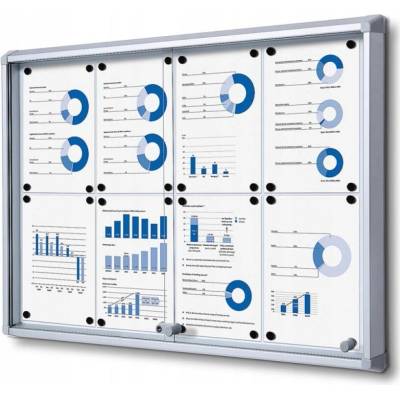 Magnetická vitrína Grapa Systems 67x94 cm s posuvnými dveřmi